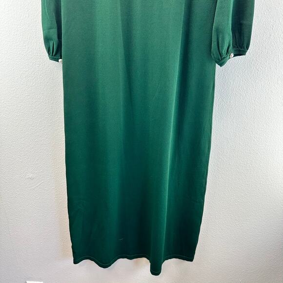 Pomander Place Hunter Green Double Knit Lennox Dress Small - Picture 9 of 12